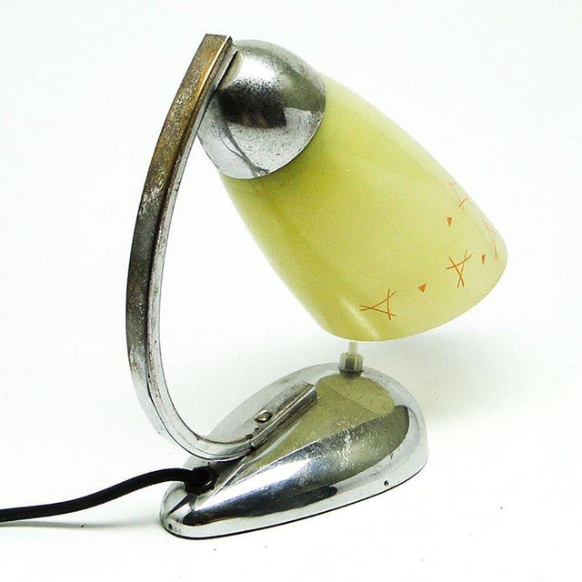 Mid-Century Modern Bedside Table Lamp by J. Hurka for Napako, Former Czechoslovakia, 1960s For Sale - Image 3 of 12