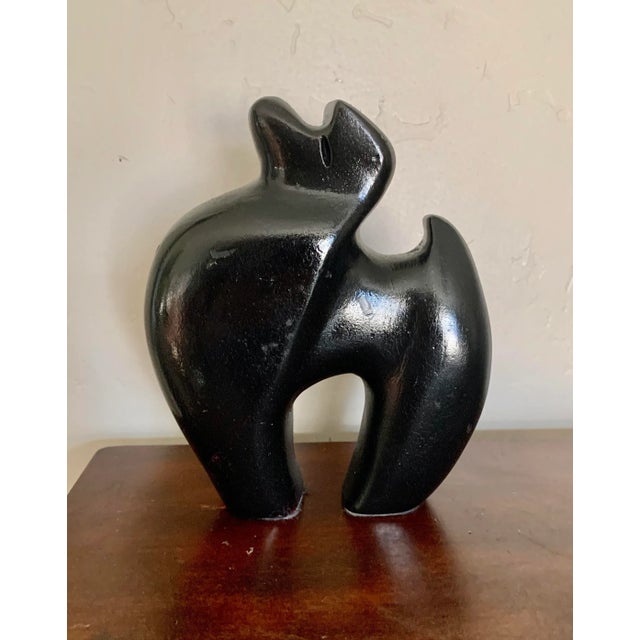 Modern studio pottery black horse figure , perfect for a modern or minimalist space! Makes a fantastic gift for any horse...