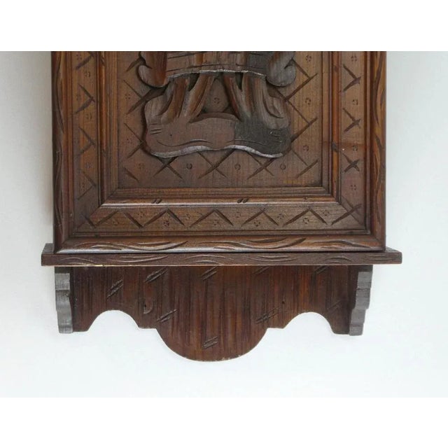 Small Antique Hand Carved Wooden Cabinet For Sale - Image 4 of 10