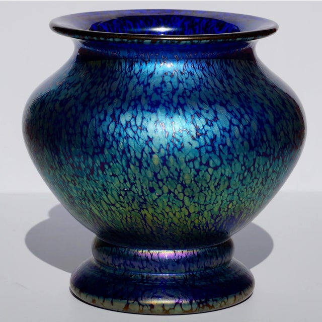 1900 - 1909 Loetz Cobalt Papillon Art Nouveau Vase For Sale - Image 5 of 8