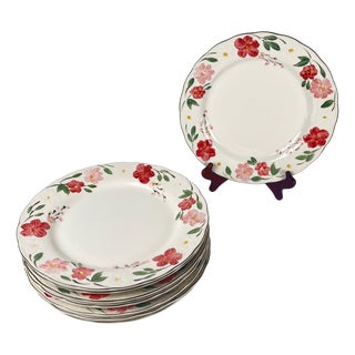 Large Plates in Malaysia Porcelain, 1970s, Set of 8 For Sale