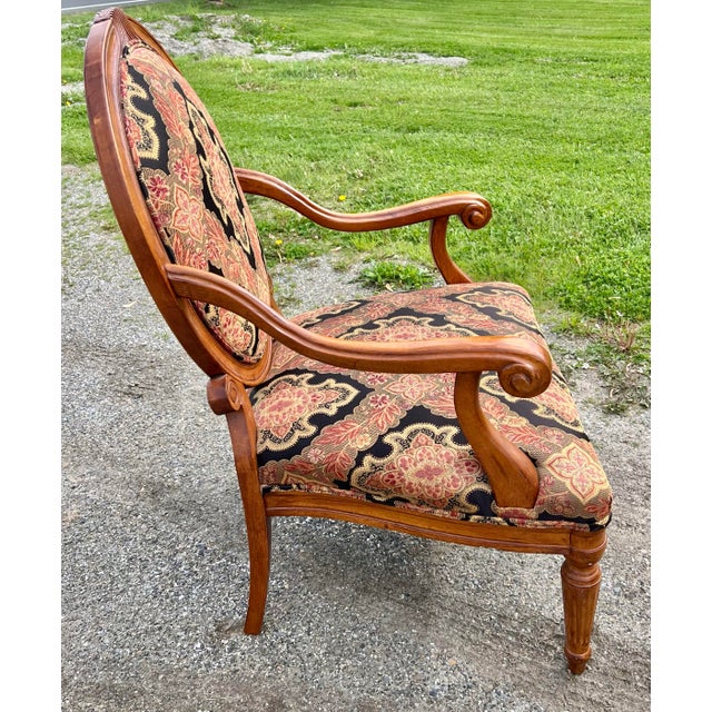 Fairfield Louis XVI Style Oval Back Armchairs - A Pair For Sale - Image 10 of 11