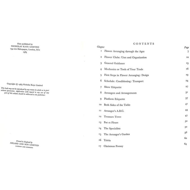 1960s "The Gentle Art of Flower Arrangement" 1963 Hodgson, Tomasina For Sale - Image 5 of 13