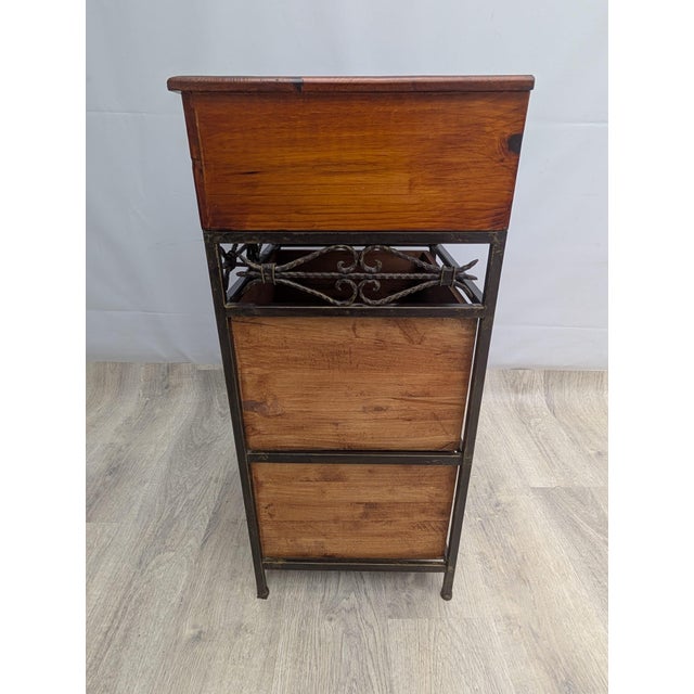 Vintage Forged Metalwork Cabinet For Sale - Image 9 of 12