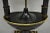 Early 20th Century Antique French Empire Black & Gold Tole Metal Urn Bouillotte Table Lamp W Shade For Sale - Image 5 of 12