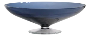 Mid Century Art Glass Footed Centerpiece Bowl