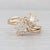 0.65ctw Diamond Flower Bypass Ring 14k Yellow Gold Size 5.5 For Sale In Greensboro - Image 6 of 8