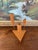 Mid-Century Modern Possibly Teak and Twisted Metal Triple Candle Holder With Geometric Base For Sale - Image 9 of 10