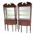 Pair of Vintage George III Carved Mahogany and Satinwood Inlaid Display Cabinets For Sale
