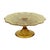 Beautiful large vintage amber-colored cake stand, cake platter, or platter with a floral and diamond pattern, featuring an...