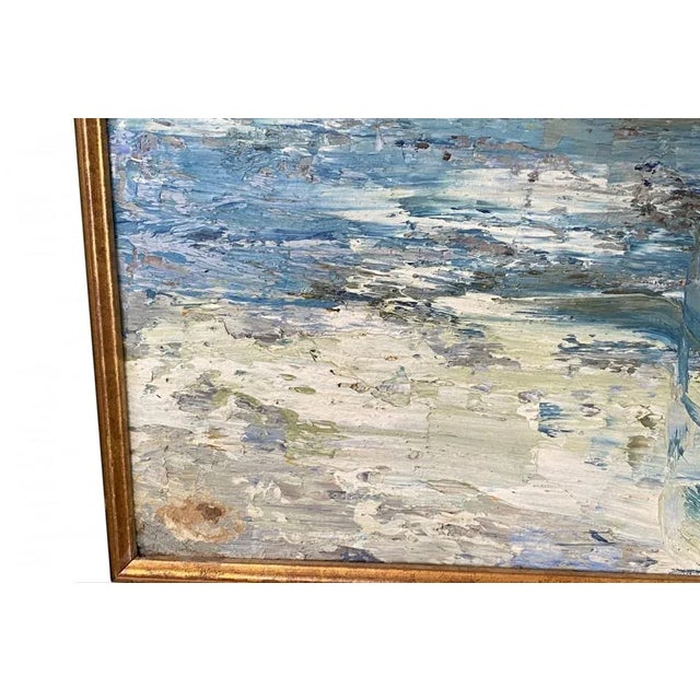 Sail Boat Painting - French Mid-20th Century Oil on Board Painting For Sale - Image 6 of 10