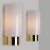 German Wall Lights in White Opaque Glass and Brass from Limburg, 1970s, Set of 2 For Sale - Image 6 of 13