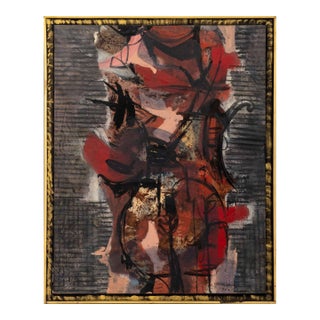 Vincent Cavallaro Abstraction Oil on Canvas, 1960 For Sale