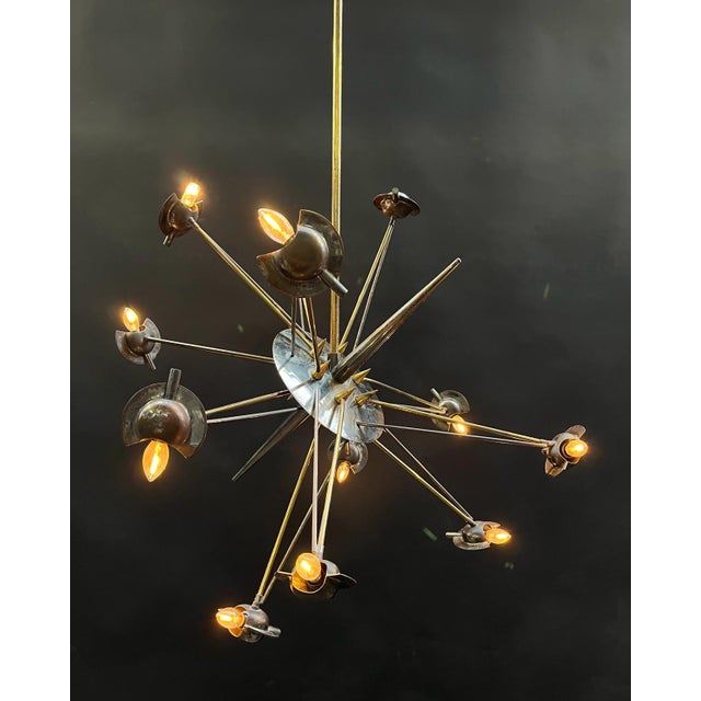 Brass Sputnik Lamp, 1950s For Sale - Image 6 of 13
