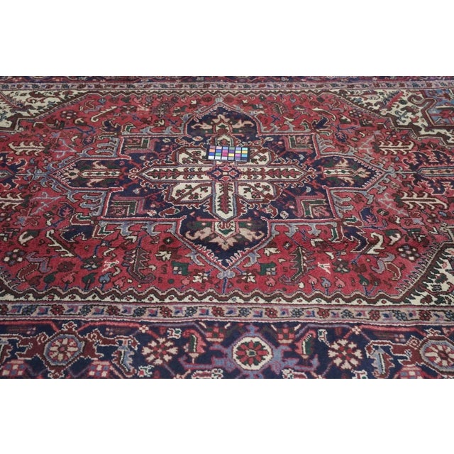 Vintage Heriz Rug 6'7'' x 9'8'' For Sale - Image 9 of 10