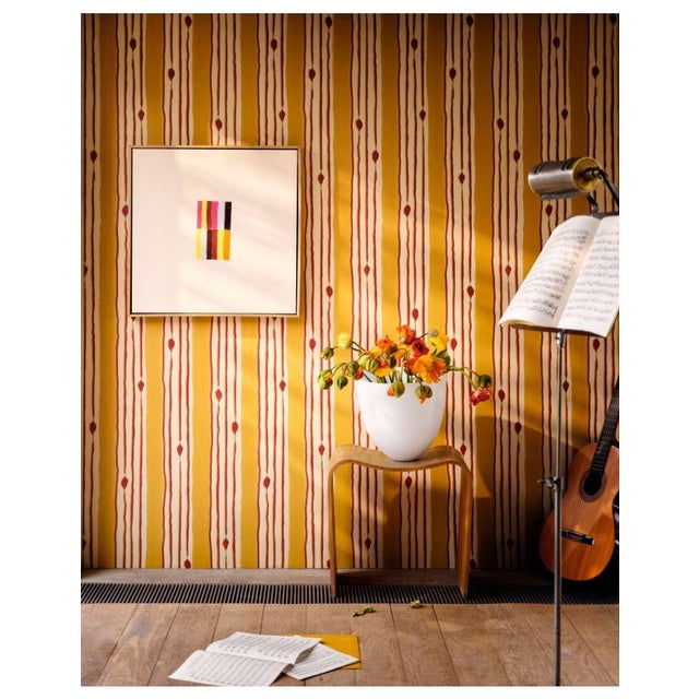 Contemporary Mind the Gap Minuano Lemon Wallpaper For Sale - Image 3 of 3