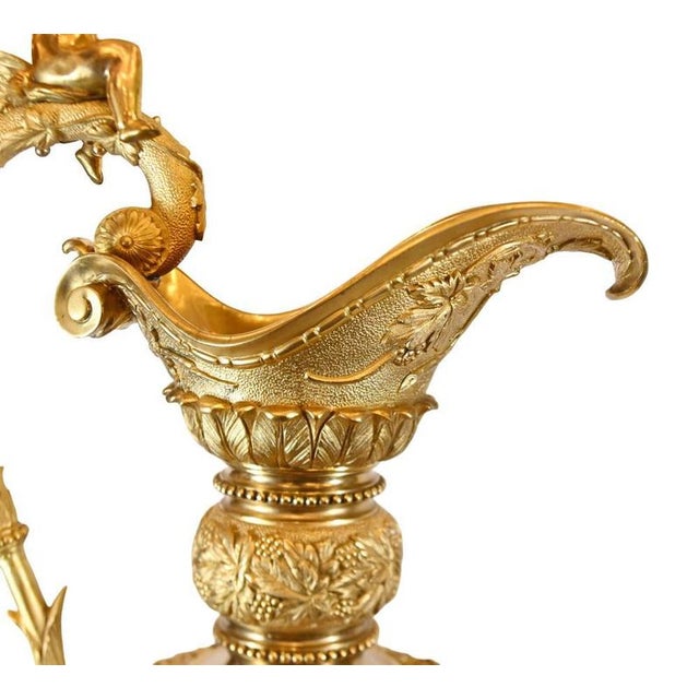 Metal Antique French Gilt Jugs, 1840, Set of 2 For Sale - Image 7 of 18