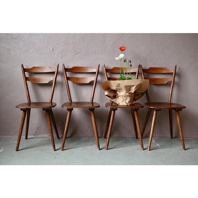 Vintage Scandinavian Bistro Chairs, 1960s, Set of 4 For Sale - Image 14 of 14
