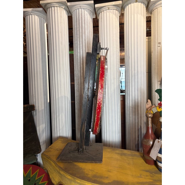 Vintage Tabletop Carnival Wheel of Fortune With Wooden Stand For Sale - Image 9 of 12