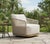 Alpine Teak Wood Modern Swivel Outdoor Arm Chair – Beige For Sale - Image 12 of 17