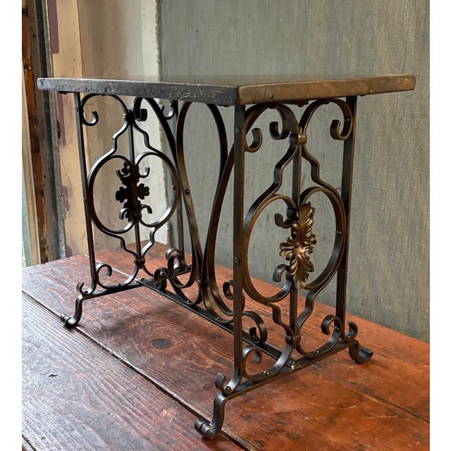 Metal 1920s Spanish Revival Iron Base Table or Bench For Sale - Image 7 of 11