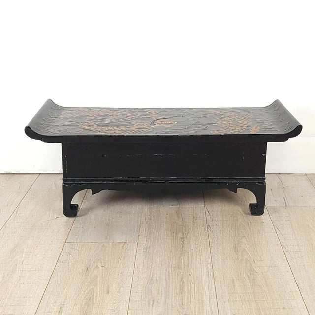 Black Rare Korean Scholar's Low Table, Circa 1900 For Sale - Image 8 of 12