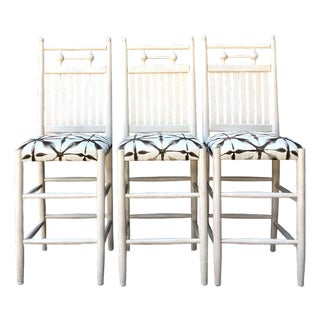 Vintage Slat Bar Stools - Set of 3 For Sale