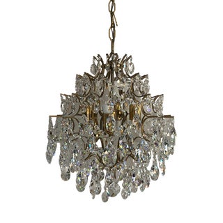 Vintage Chandelier in Lead Crystal, Italy, 1960s For Sale