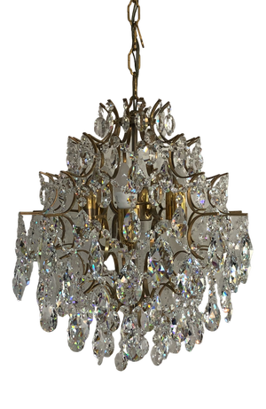 Vintage Chandelier in Lead Crystal, Italy, 1960s