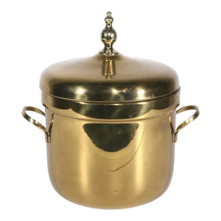 Mid 20th Century Hollywood Regency F B Rodgers Brass Ice Bucket For Sale