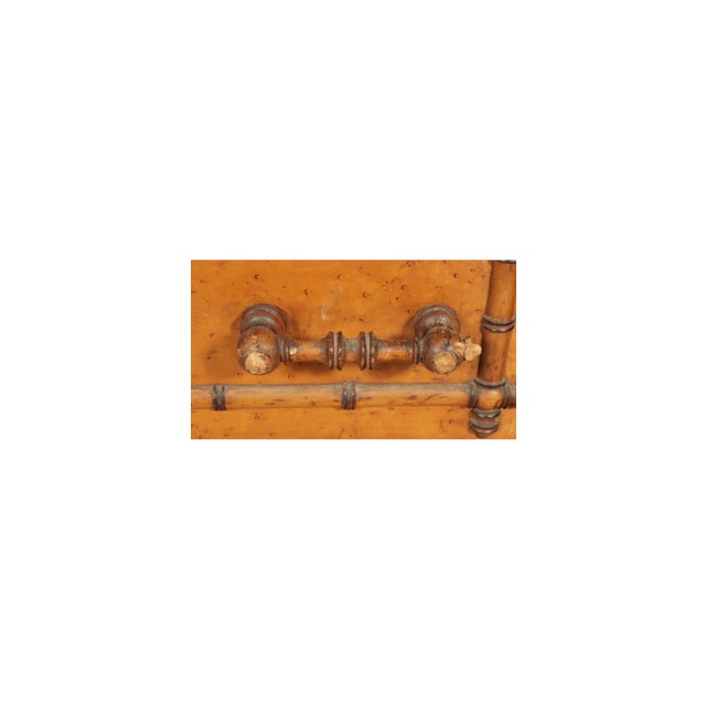 Late 19th Century Paine Furniture Co. Faux Bamboo Birdseye Maple Wellington Chest For Sale - Image 11 of 16