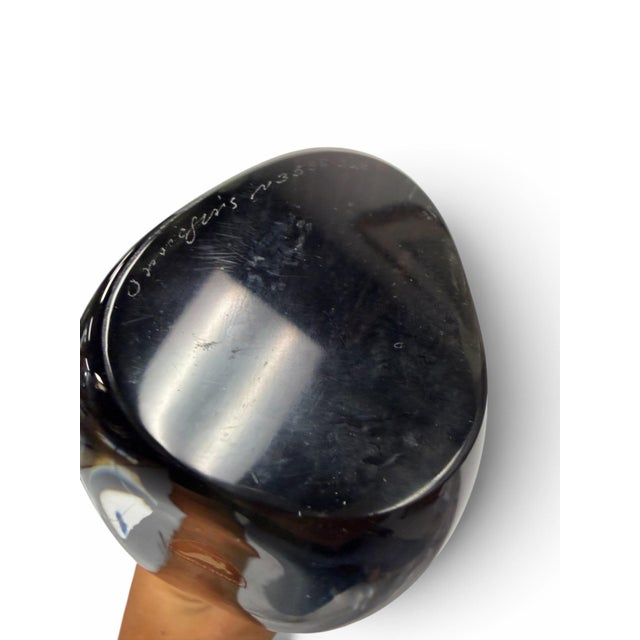 Orrefors Mid-Century Nils Landberg for Orrefors Smoky "Dusk" Sommerso Glass Vase - Model 3558 For Sale - Image 4 of 6