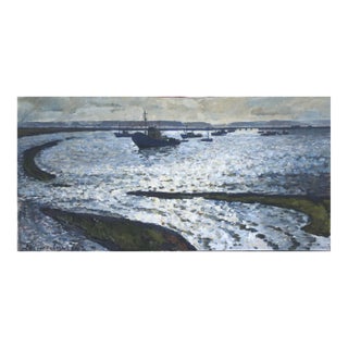 Original River Landscape Painting V.P. Zhurakovsky (Viktor Zhurakovsky, b. 1928) For Sale