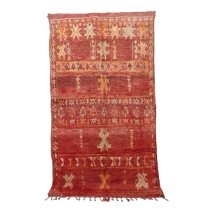 Moroccan Tribal Wool Rug - 6'5" X 11'4" Ft