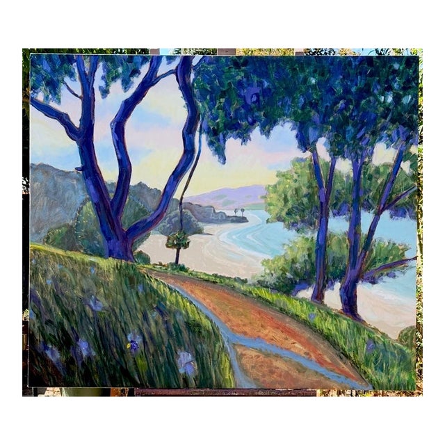 Large Expressionist California Landscape Oil on Canvas Hartman For Sale