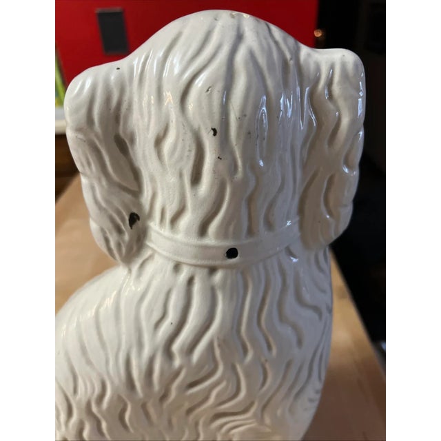 Ceramic Antique Decorated Staffordshire Spaniel Dog, Circa 1860's For Sale - Image 7 of 14