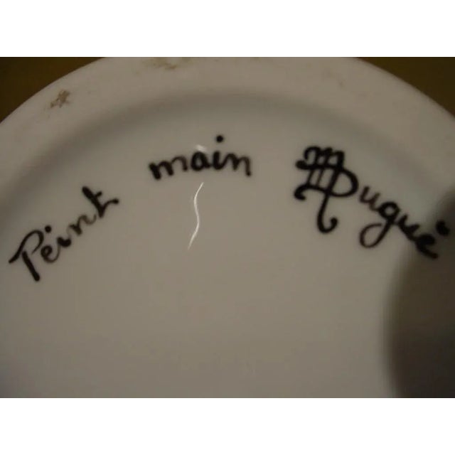 1950s French Porcelain Apothecary Pot Signed by Artist For Sale - Image 4 of 5