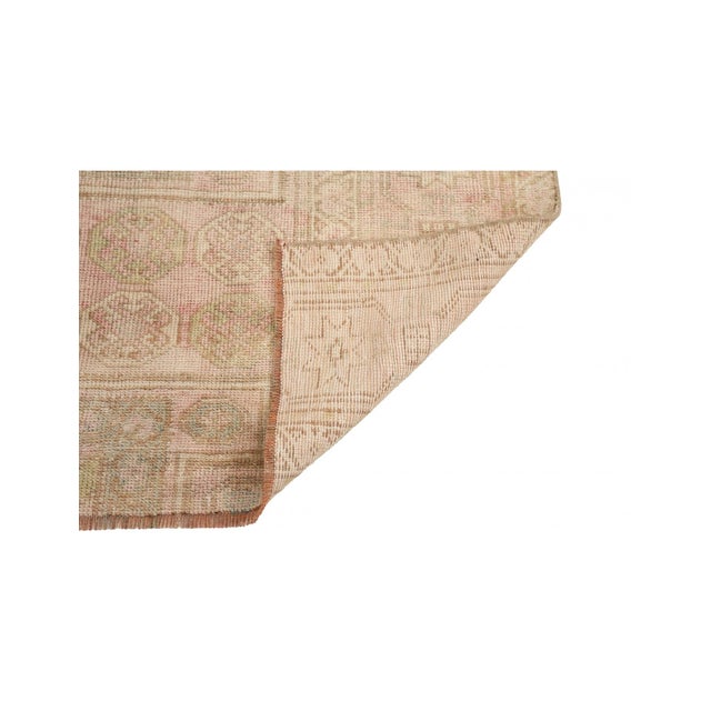 Mid-Century Modern Washed Out Vintage Mini Rug Fragment - 2`5″ X 3`6″ For Sale - Image 3 of 3
