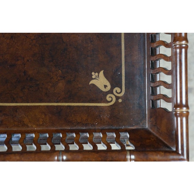 Late 20th Century Late 20th Century Mario Buatta for John Widdicomb Chinese Chippendale Faux Bamboo Coffee Table For Sale - Image 5 of 18
