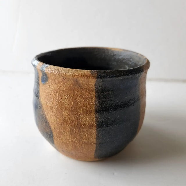 David Cressey 1982 Studio Art Pottery Blue Terracotta Vase California For Sale - Image 4 of 7