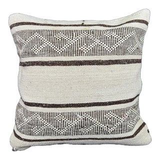 Turkish Hemp Pillow Cushion Natural Beige Brown Pillow Cushion Cover 20"x20" For Sale
