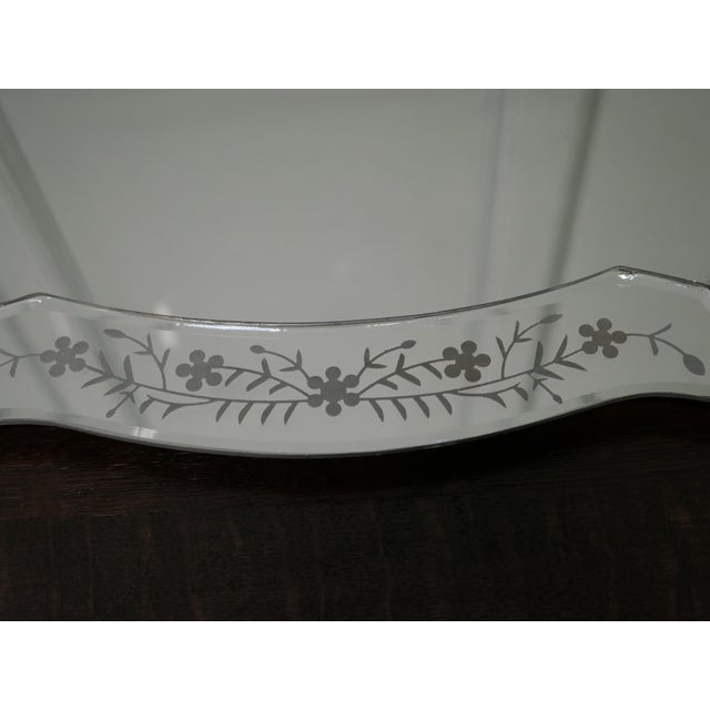 Venetian Art Deco Cut Glass Mirror Wine Tray, 1930s For Sale - Image 3 of 8