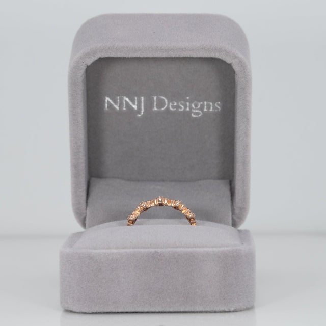 Natural Earth-Mined Diamond Band in Solid 14k Gold | Classic Fine Jewelry For Sale - Image 4 of 9