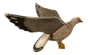 1950s Vintage Nantucket Hand Carved & Painted Folk Art Seagull Sculpture