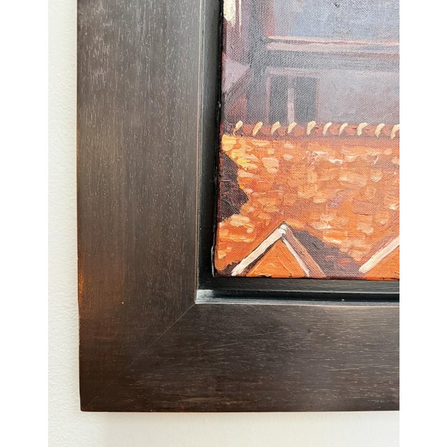 “Tuiles Et Zinc” by Philippe Vermeulen “Fifax” Original Oil on Canvas For Sale - Image 12 of 15