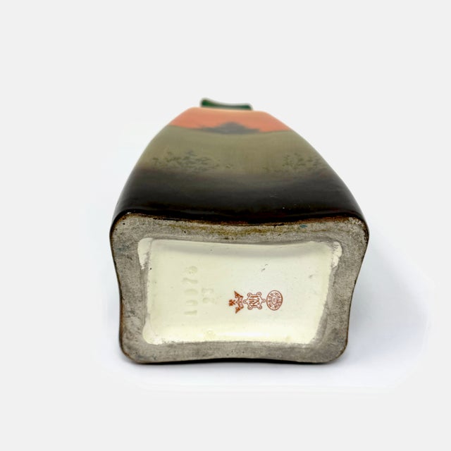 Traditional Vintage Robert Hanke Rh Austria Pottery Vase Cattle Landscape Scenic Sunset For Sale - Image 3 of 8