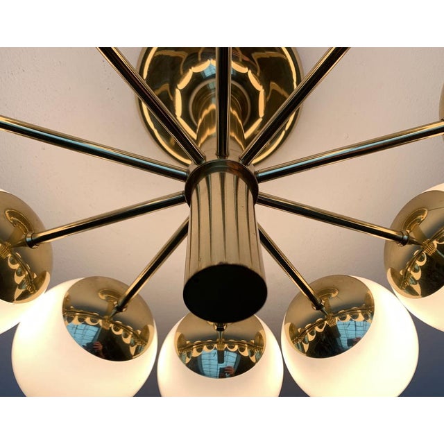 Mid-Century Modern Space Age German Brass Ceiling Lamp from Kaiser Leuchten, 1960s For Sale - Image 13 of 18