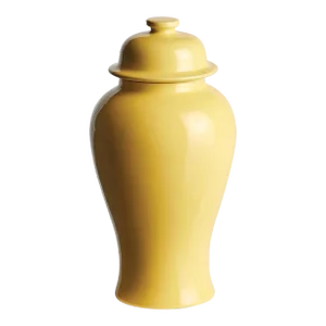 Koa Lidded Mini Ginger Jar Large, Yellow