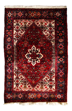 Vintage Hamadan Rug in Hand-Knotted Wool, 1970s