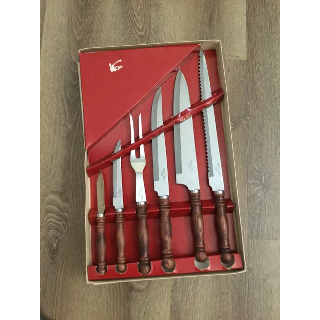 1980s Vintage Chef Master Steel Cutlery Set of Six For Sale - Image 5 of 9